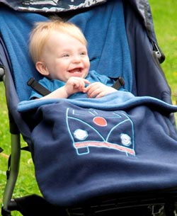 Campervan Embroidery Blue