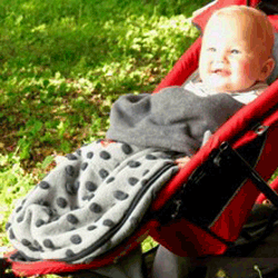 Grey Pom pom Buggysnuggle