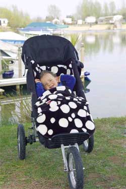 Black Retro Spotty Buggysnuggle